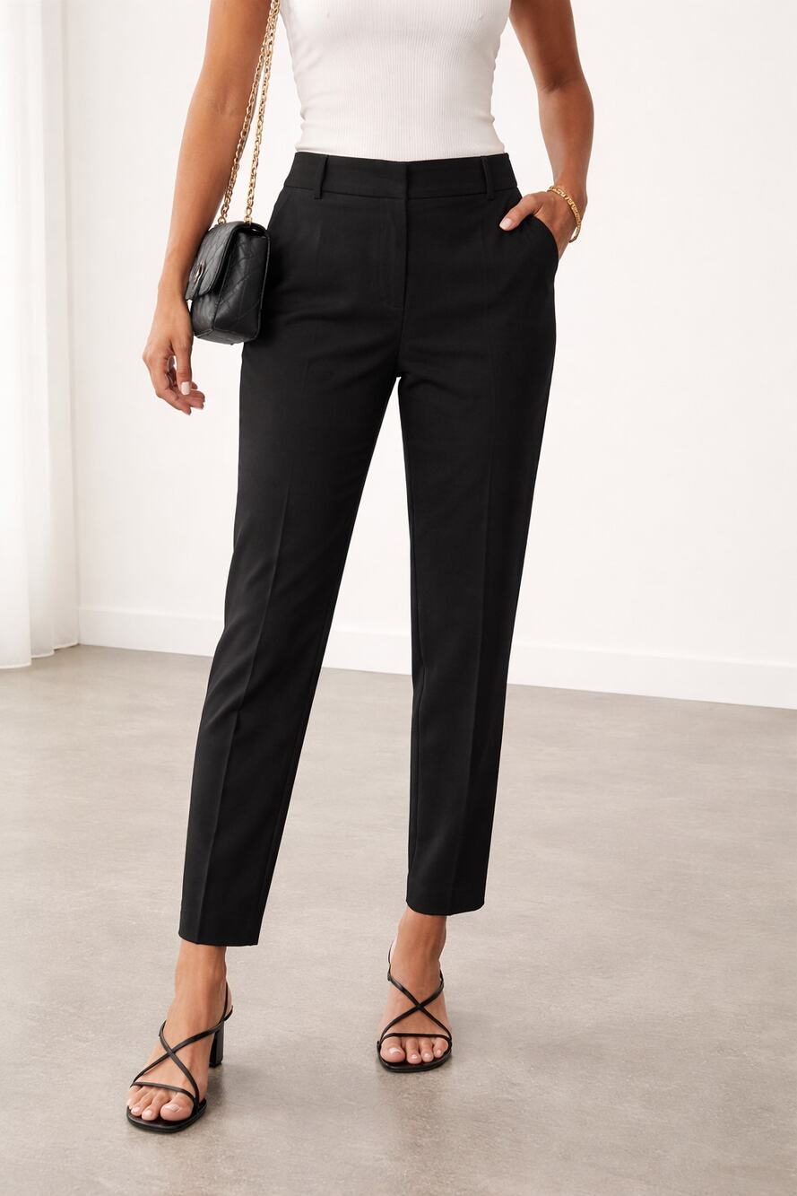 Ralph Lauren Black Straight Leg Pants Women's Sz 10 Career Trousers Office Basic